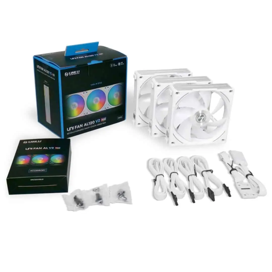 PACK FAN LIAN LI UNI FAN AL120 V2 WHITE ARGB